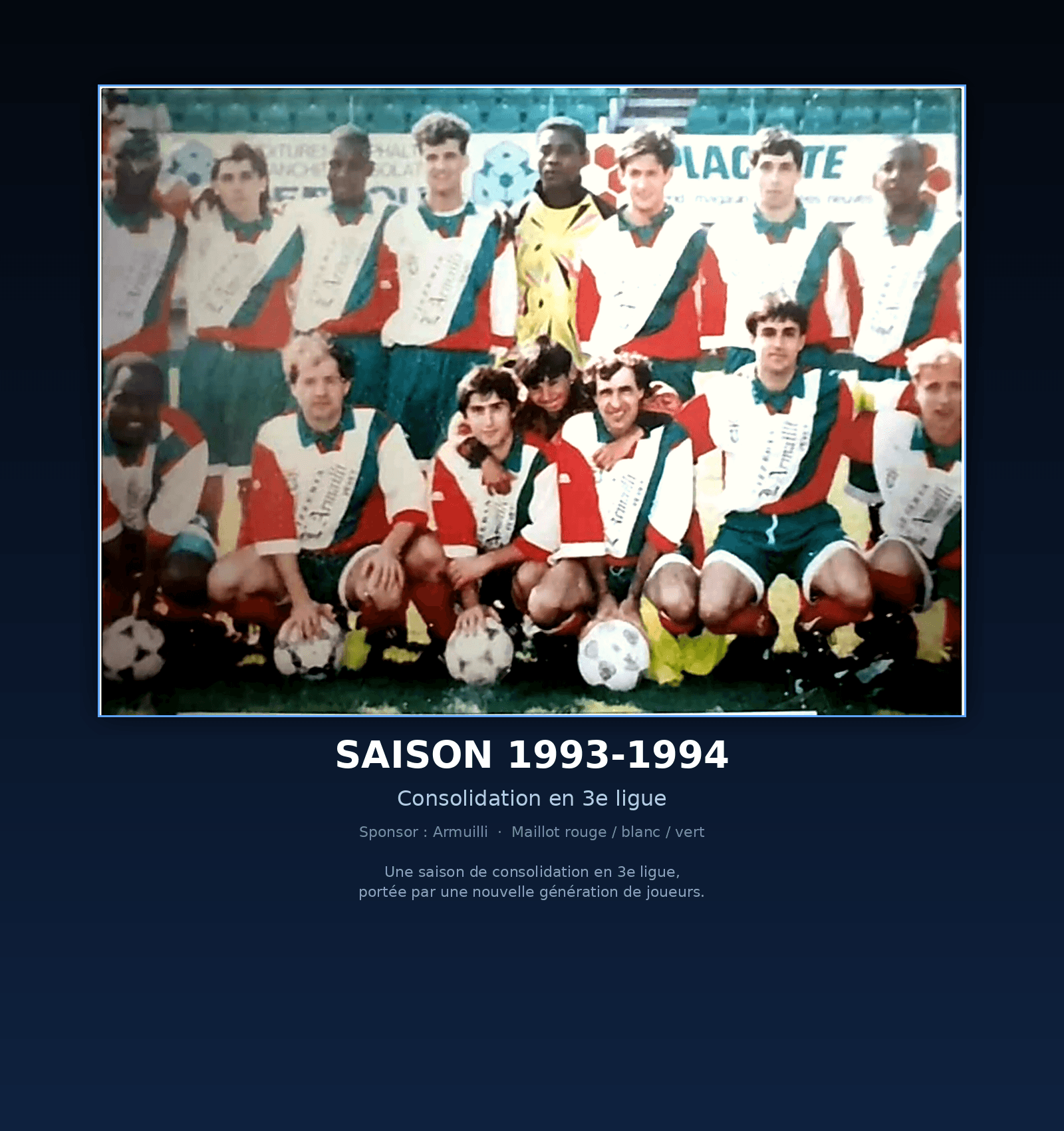 Saison 1993-94 · 3e ligue · Sponsor Armuilli